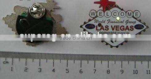 Tinplate panda design metal LED brooch badge