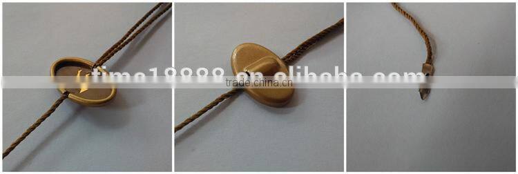 Cheap high-grade environmental protection Metal plastic seal tag/plastic string tag c-string vibrator