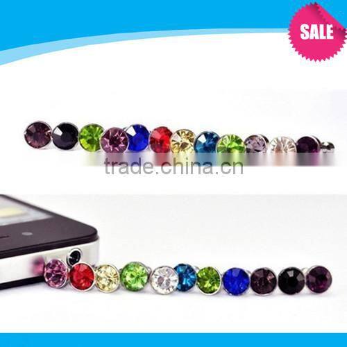 Crystal ball anti dust plug for iphone 4/3gs/3g/ipad/samsung galaxy
