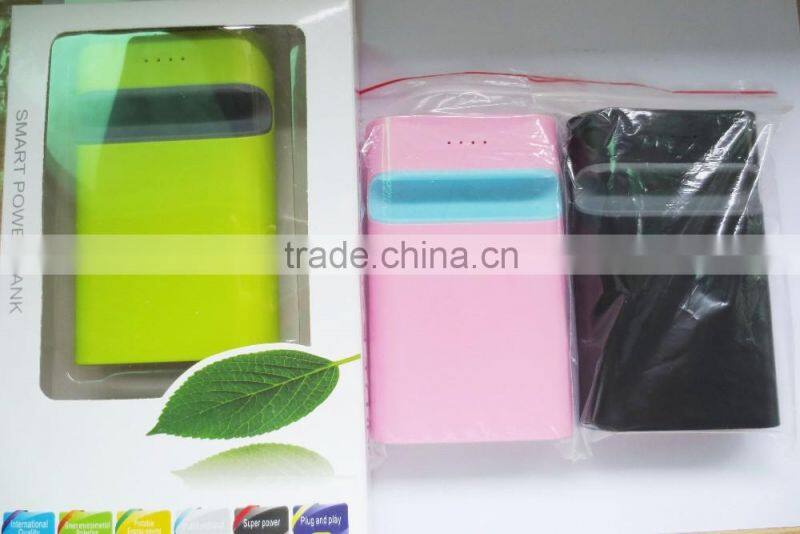 Colorful ABS Dual USB Mobile Phone Bracket Portable Power Bank, Tablet Bracket Charger