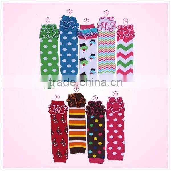 Best selling rainbow chevron leg warmers cotton sock for infant toddler in stock