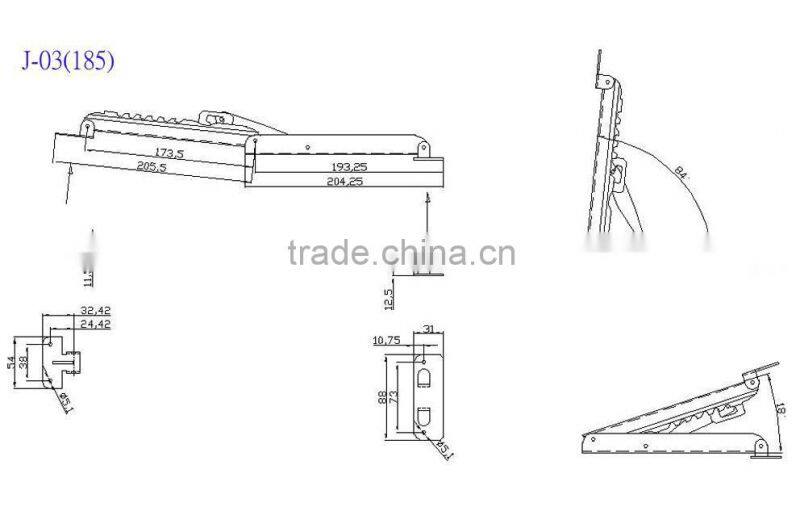 Taiwan 6 Position Lift up Industrial Furniture Adjustable Angle Extension Door Desk Table Bed Sofa Metal	Friction Stay Hinge