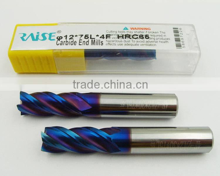 zhangjiagang Raise Straight shank tungsten carbide square end mill for mold manufacturing