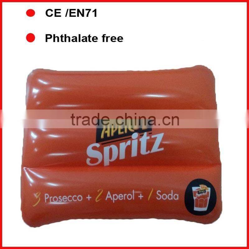 Blue color flocking neck pillows for promotion