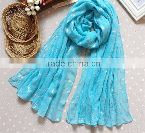 wide 100% cotton pashmina shawl scarf for women