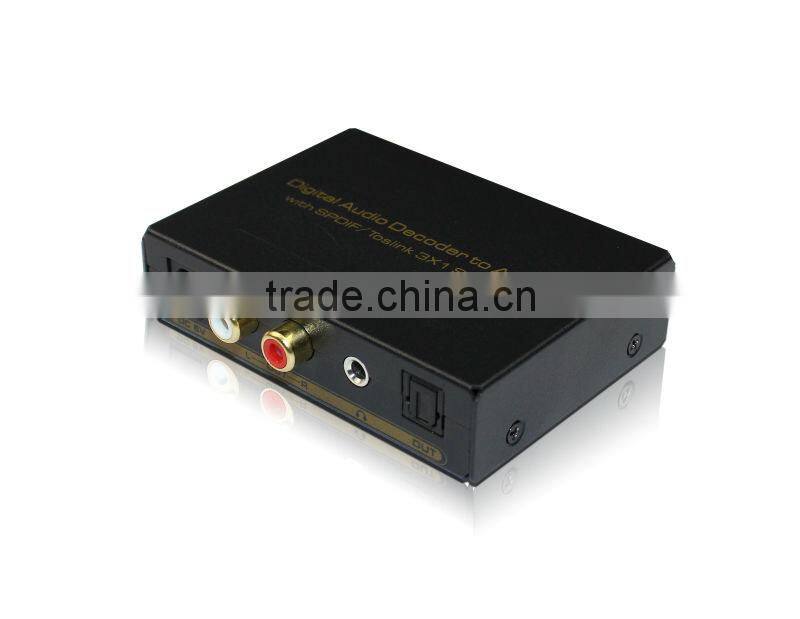 SPDIF/Toslink Digital Audio Decoder Switch, 3x1-Updated Version with Best Quality