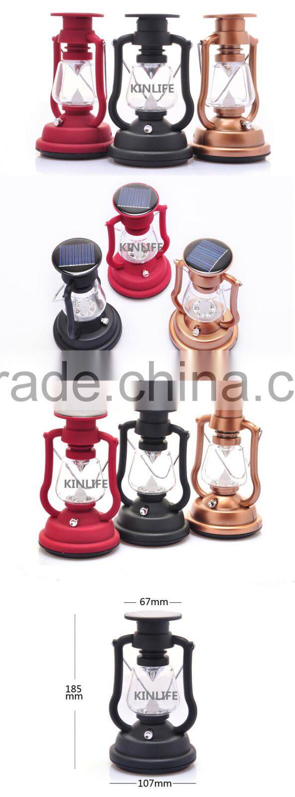 7 LED Solar Lantern with Dynamo, AC Charger