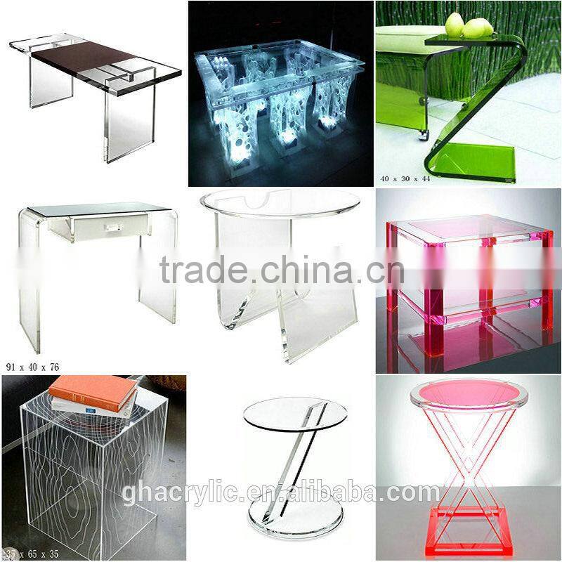 GH-RZ199 Durable acrylic round table,high polished acrylic table