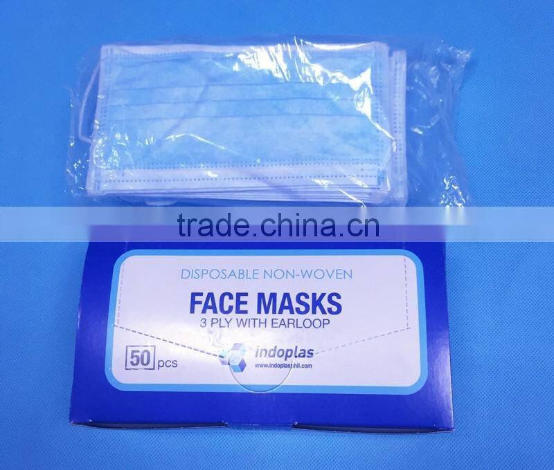 Earloop surgical disposable face mask