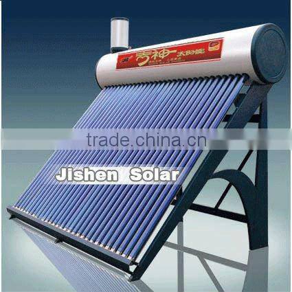 Top popular galvanized steel copper coil solar water heater with vacuum tubes