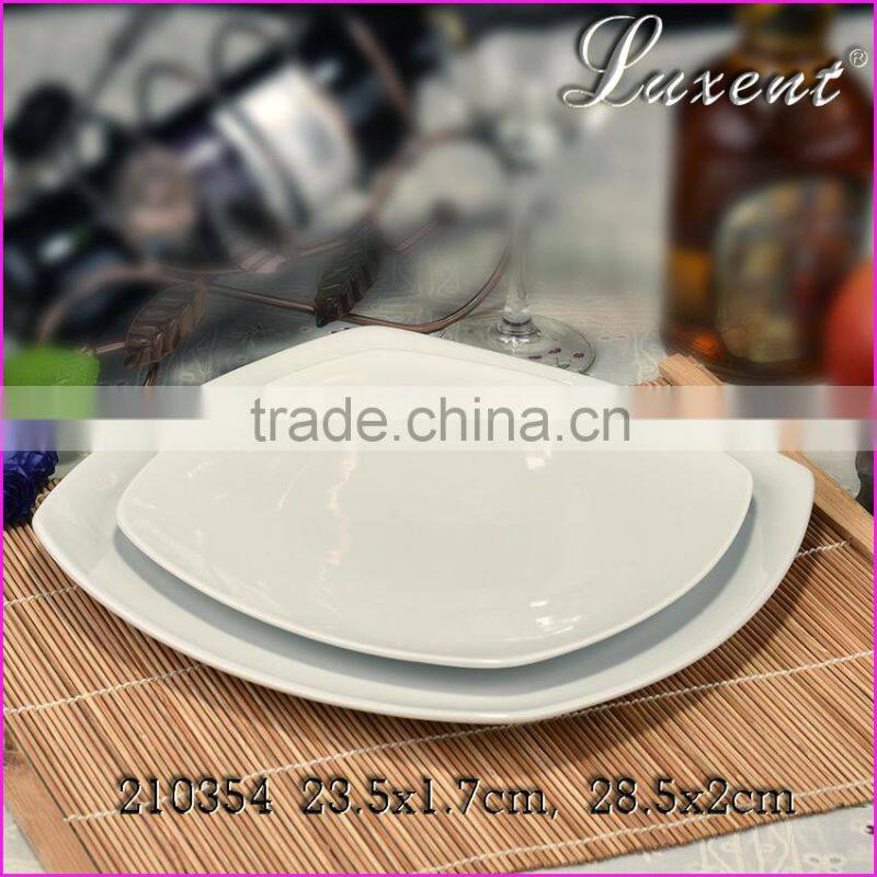 Hotel & home style porcelain tableware,porcelain flsh plate,ceramic deep plate set