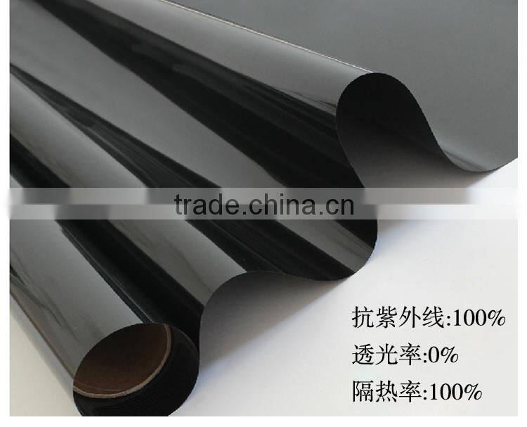 Black sun shading glass film for workshop,warehouse,bathroom,privacy black opaque window sticke shadow building film