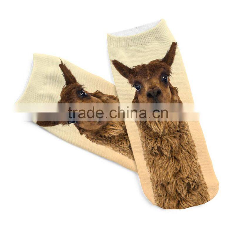taobao ankle socks animals 3d digital full print colorful socks manufacturers