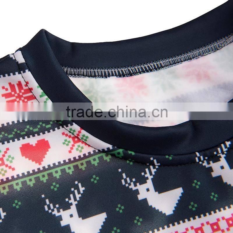 Xmas Online Shopping Digital Print Winter Deer Custom Hoodies