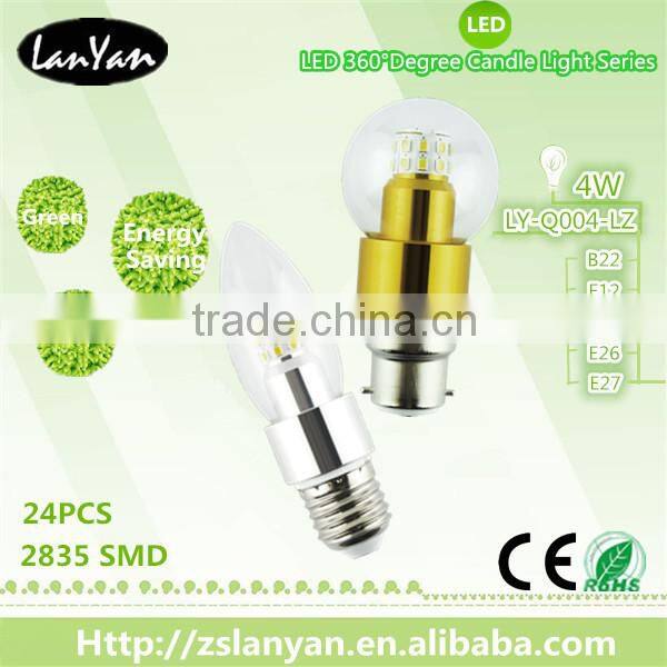 220V 240V e12 e14 led candle bulb with CE ROHS made in China