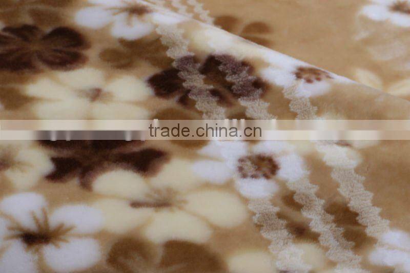 100% polyester raschel blanket set