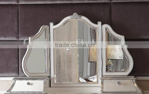 White wood dressing table andchair / Classic hotel dressing furniture set YB02