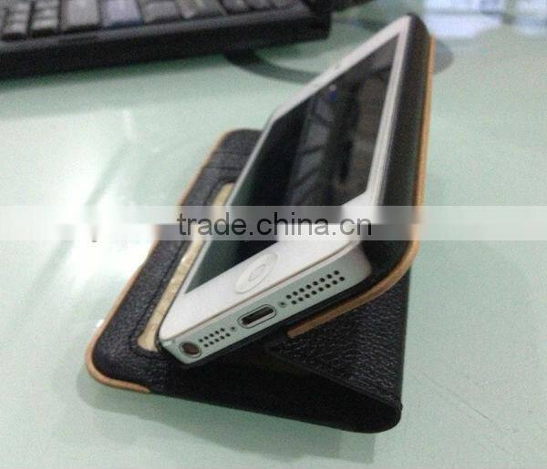 For iPhone wood case / wood iPhone case combined with real leather