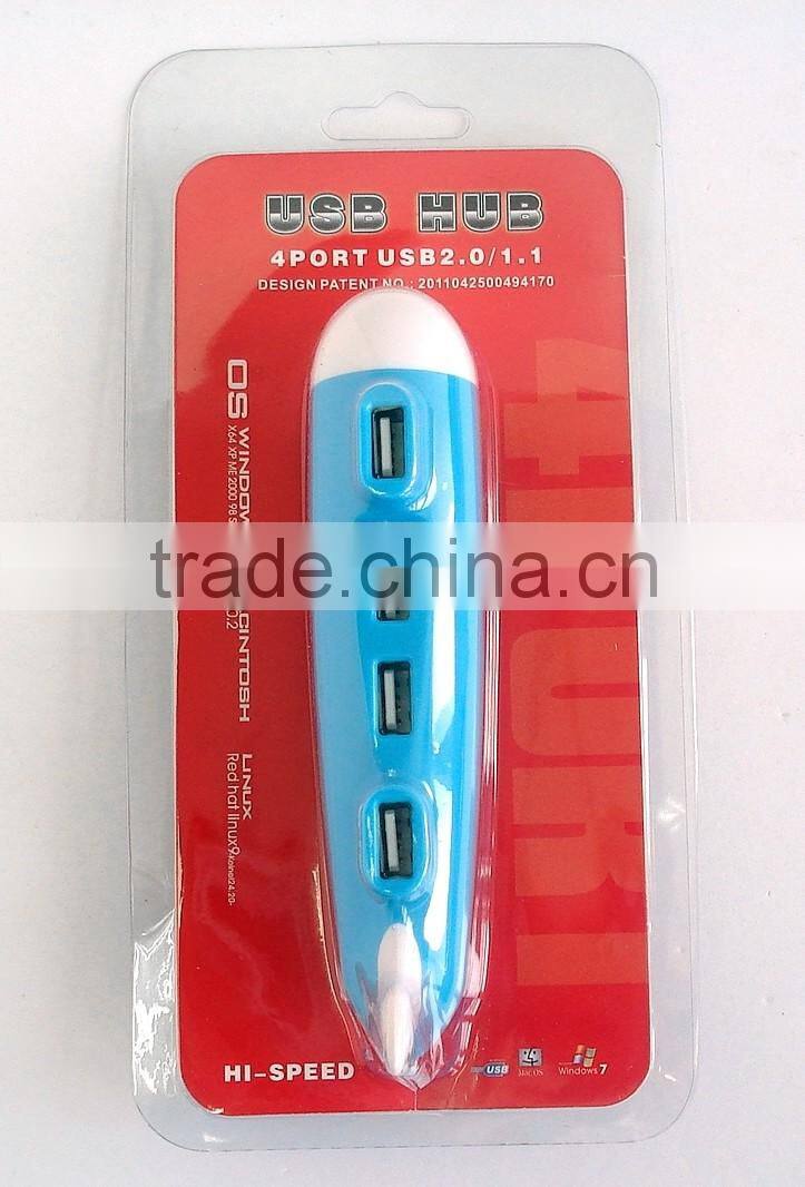Airplane shape High Speed 4 Port USB 2.0 HUB