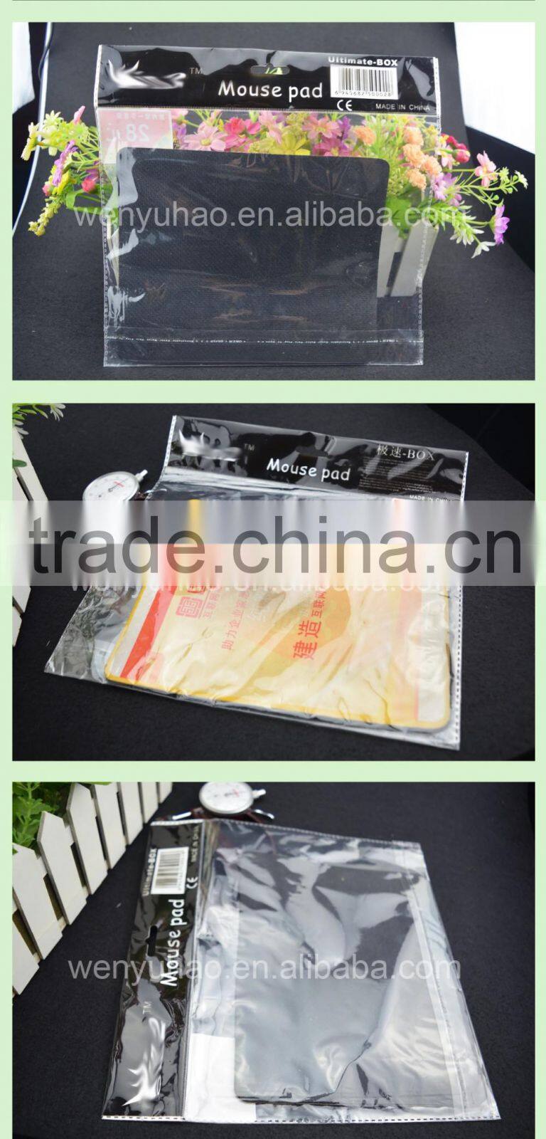 self adhesive lamination printed header bag / transparent gift packing bag