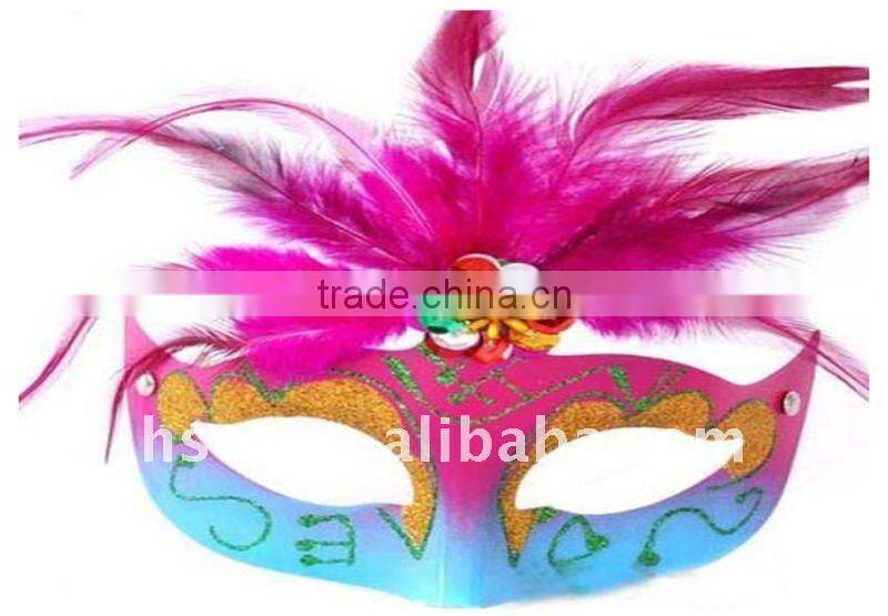 2011 feather mask cute design for halloween and other party of good price
