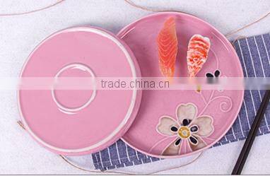Creative Japanese Korean Flat Ceramic Dinner Plate HY1671902
