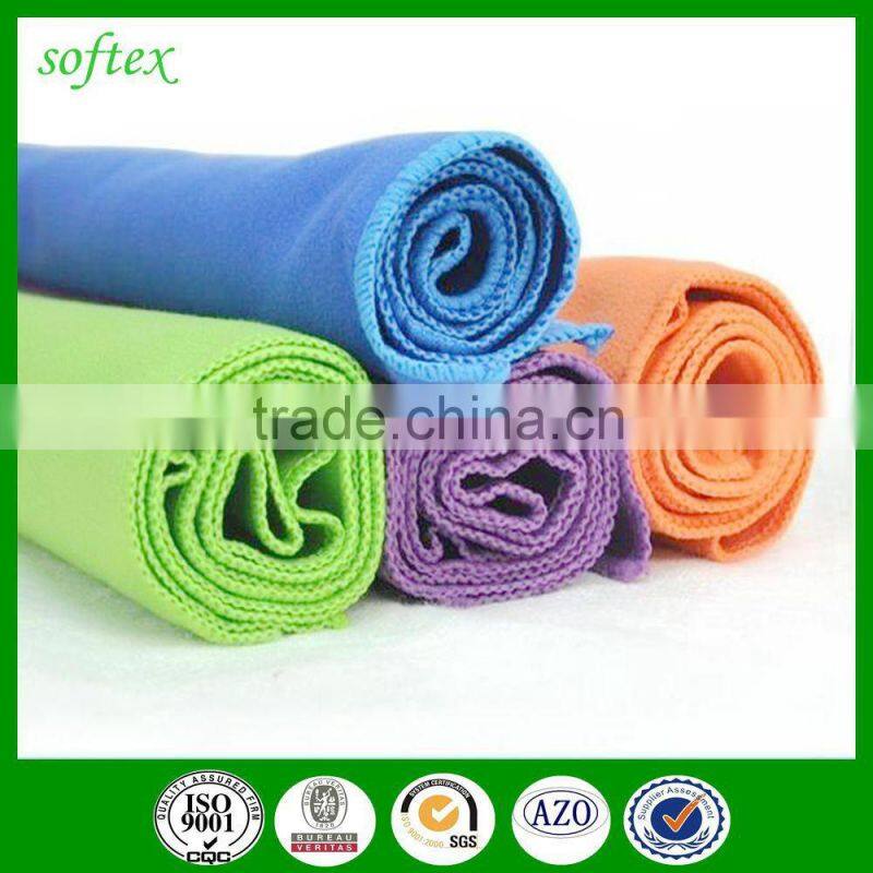 Suede microfiber sports towels with logo embossed