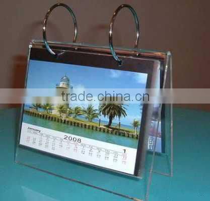 Fancy spiral China creative calendar printing for desk standing