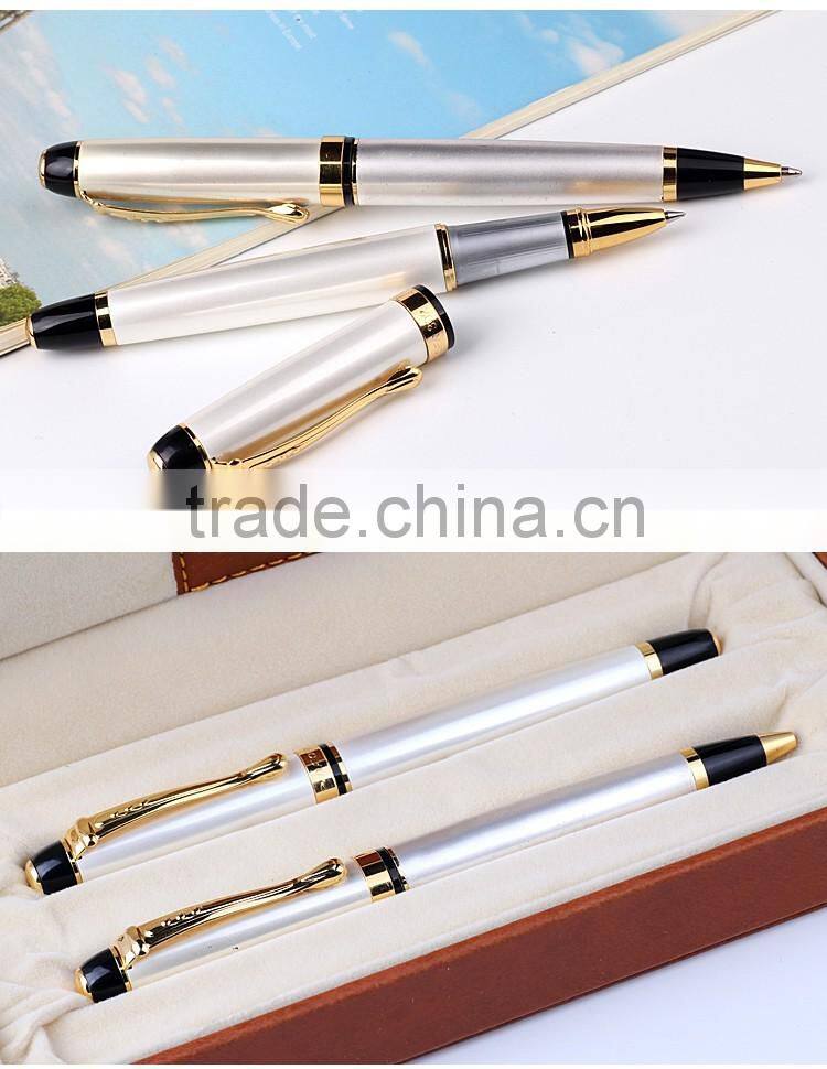 Elegant and beautiful metal gift pen set for lady fashion premium metal roller pen for office lady