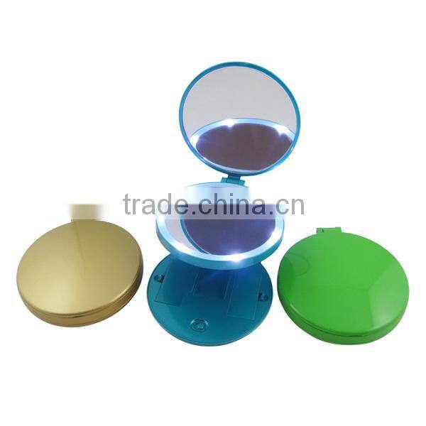 High-end square decorative compact mirror & lighted decorative makeup mirror & compact mirror with led lights