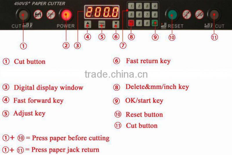 Professional manufacturer WD-450VSG+ Numerical-Control 450mm paper cutter