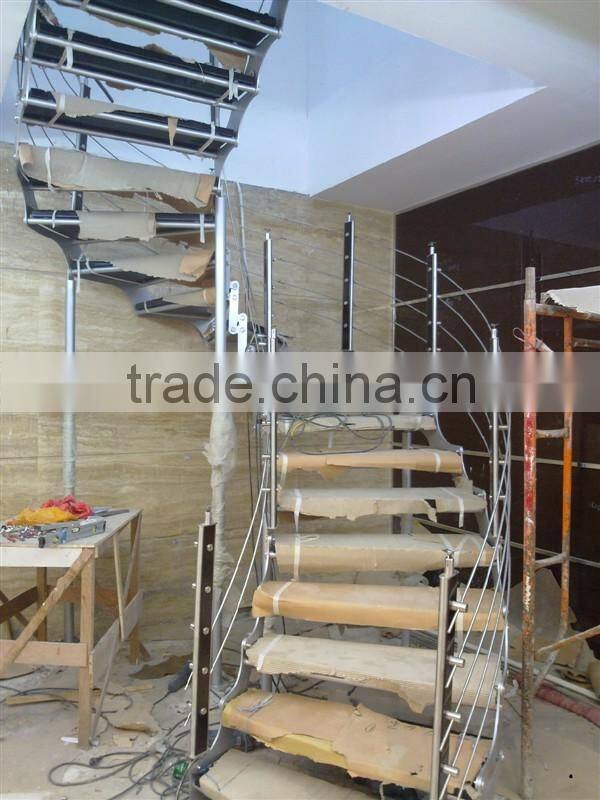 China leading customized steel Curve stairs factory supplier