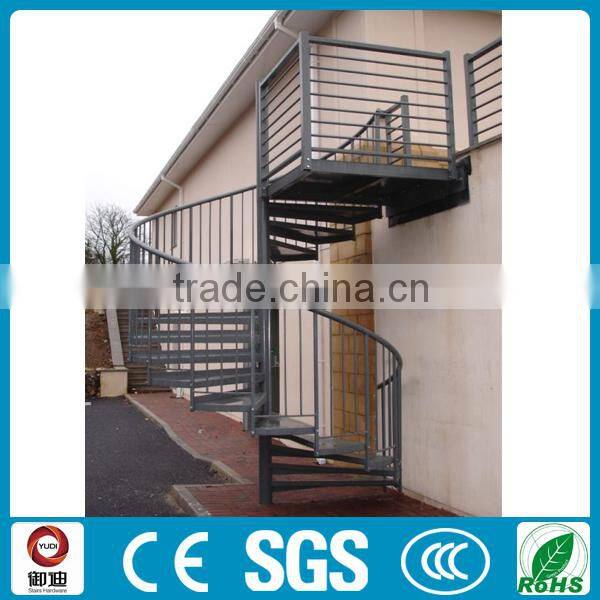 Spiral Design Close Riser Steel Staircase