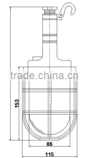 Resin with clear Glass IP56 Waterproof E26 Pendant working Deck Marine Hand Lamp