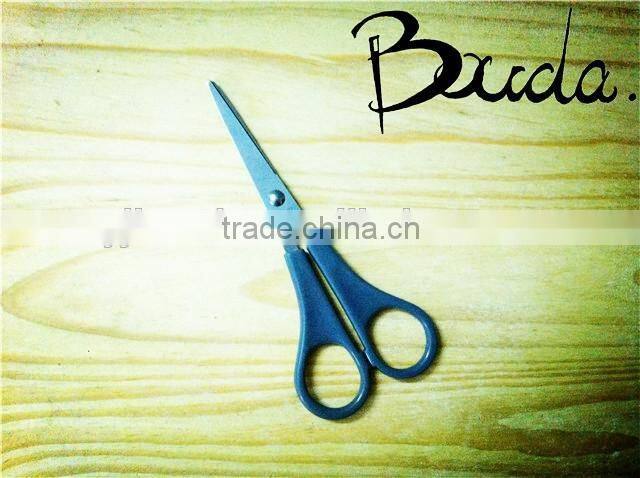 5" Stationery stainless steel school scissors with ruler blade BD-S1649