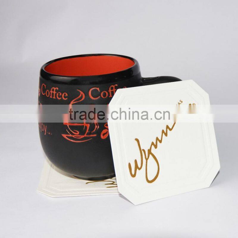 Hot sale absorbent cardboard blank coaster custom coasters