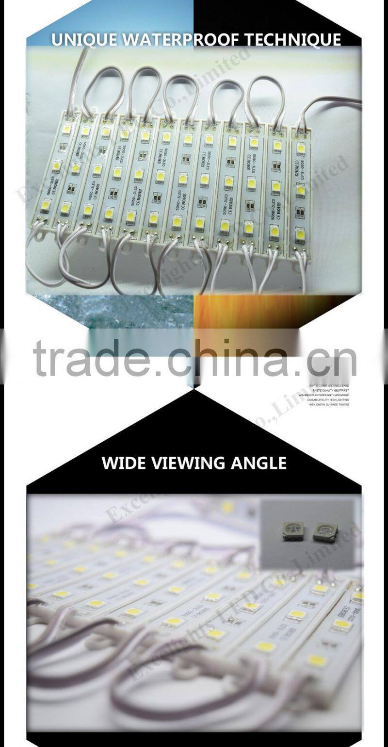 Smart Pixel CE RoHS SMD 5050 3 chip Waterproof Led Module for Signs