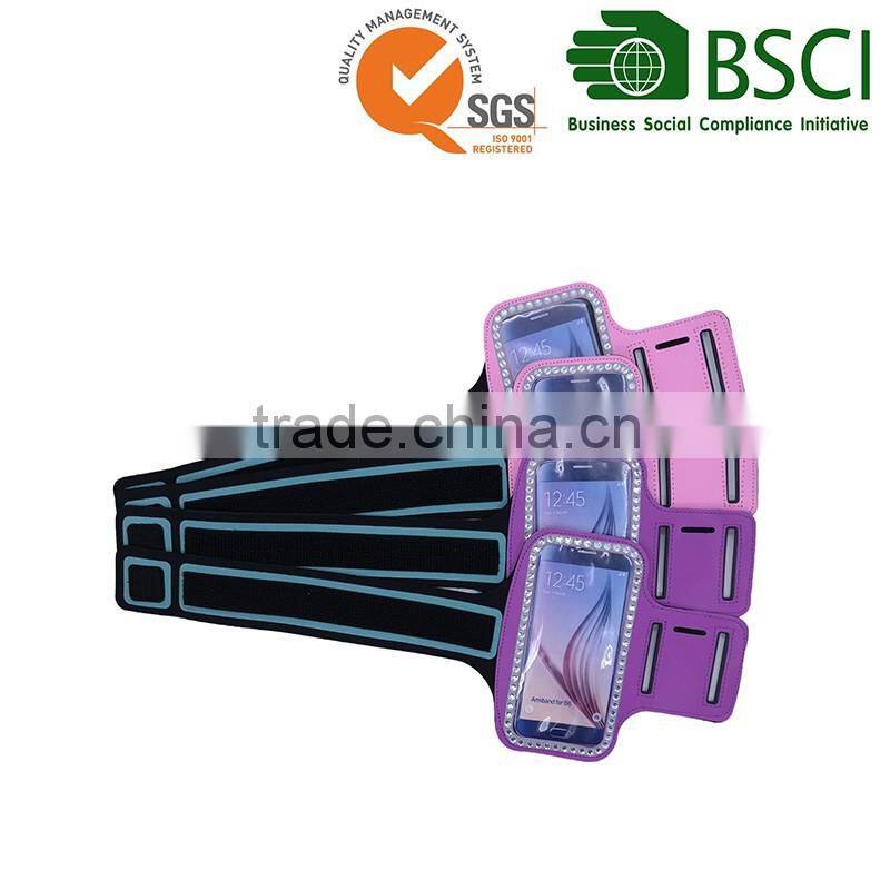 Custom outdoor waterproof sweat resistant sport reflective arm band