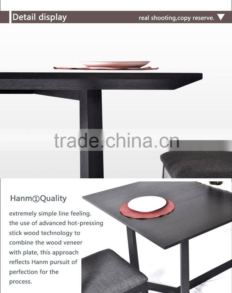 high quality modern elegant rectangle dinning table wood MDF dinning table
