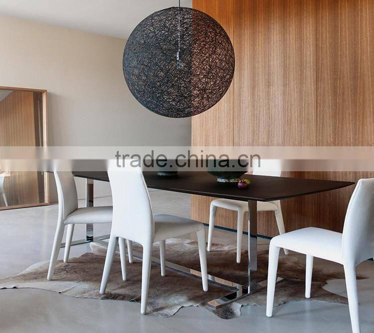 2016 Hanm popular modern stainless steel table bases funriture dining table