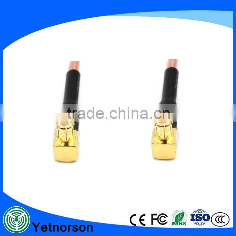 RF Cable with straight SMA male to MCX right angle male and RG179 cable
