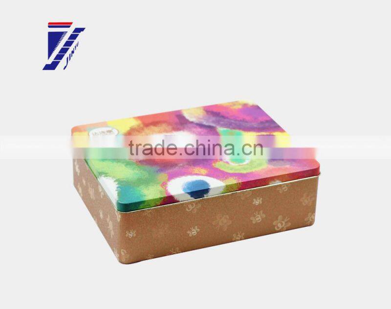 Promotional square perfume packaging gift tin box