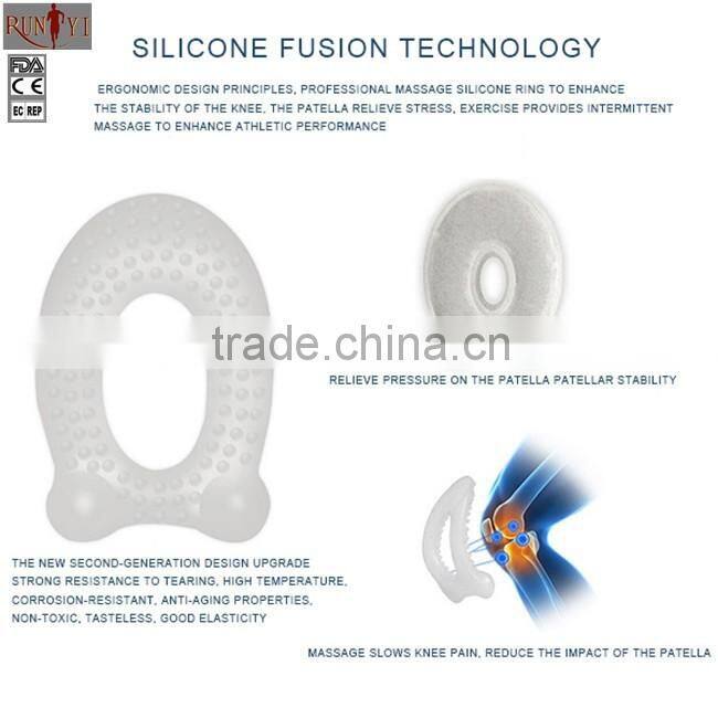 Crossfit Knitting Machine Flat Knee Brace with Silicone Gel Pad from China Supplier