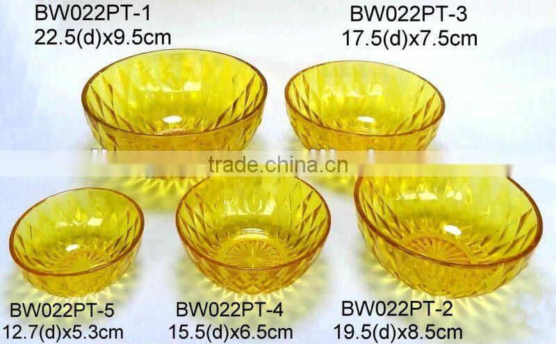 BW023PT painted glass bowl