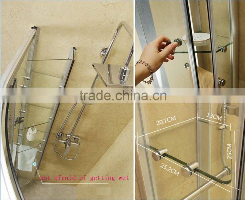 900*1200 with frame sliding glass shower door with shelves