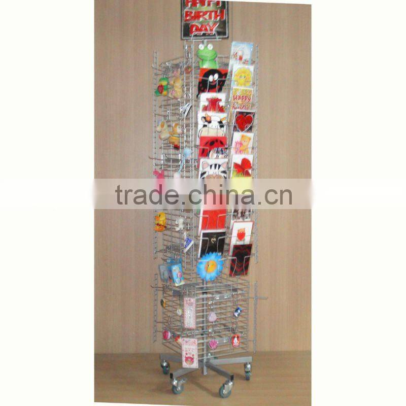 multi fuctional metal floor gifts display rack from china supplier