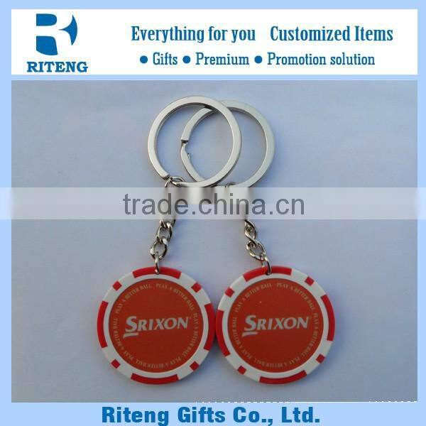 11.5g Poker Chips Personalized Keychain With Customized Design