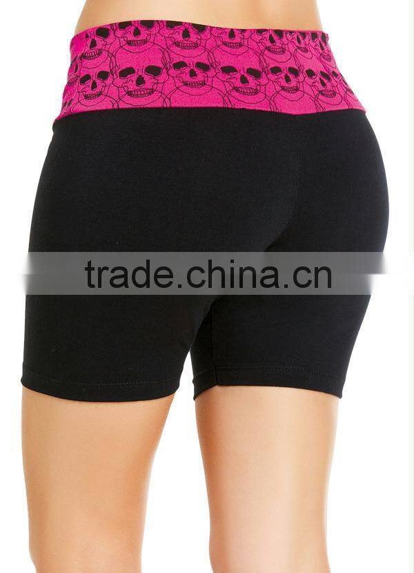 86% nylon 14% spandex womens dry fit custom sports shorts