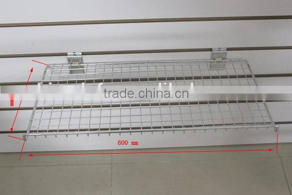 Wire Mesh Supermarket Shelf for Slatwall