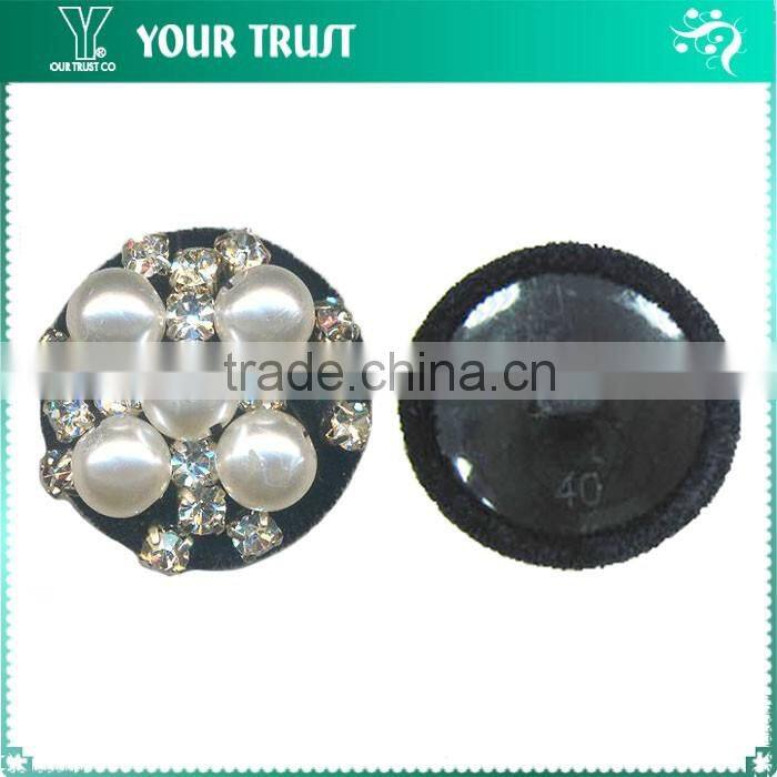 Blue Indigo Glass Bead Brown Bead Covered Technics Shank Shirt Cover Button